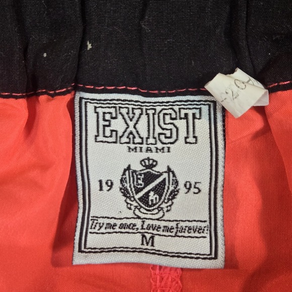 Ron John Surf Shop Neon Pink/ Black Shorts Womans Size M Drawstring Beach - Picture 4 of 7